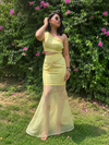 Pastel Yellow Organza Co-Ord Set