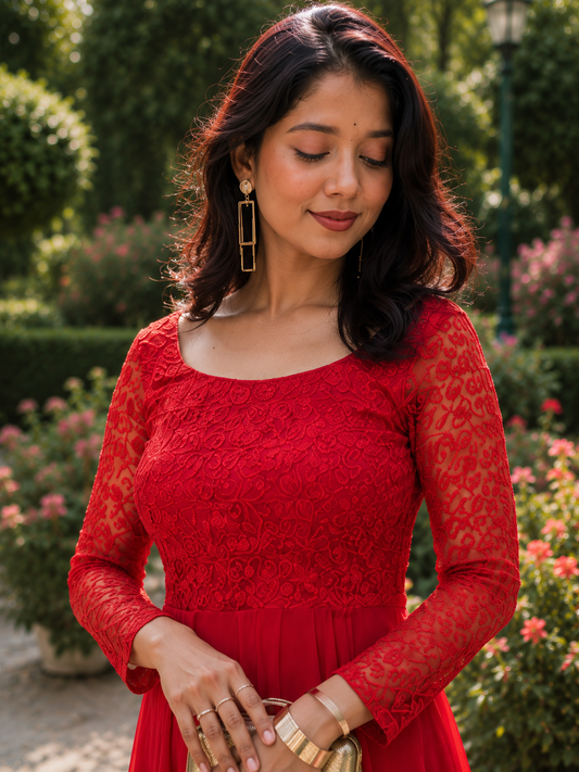 Ruby Red Flare Suit