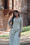 Mint Embroidery Shimmer Co-ord Set