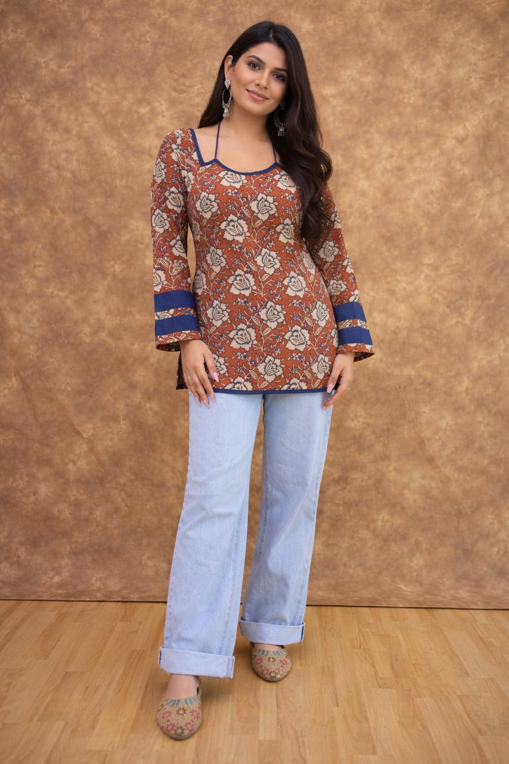 Laila Kalamkari Print Kurti