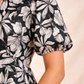 Midnight Bloom Rayon Cotton Dress