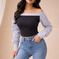Stripe Off-Shoulder Cotton Top