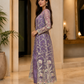 Lavender Embroidered Jumpsuit Set