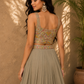 Sage Embroidered Drape Set