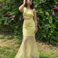 Pastel Yellow Organza Co-Ord Set