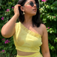 Pastel Yellow Organza Co-Ord Set