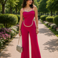 Pink Mirror Georgette Co-Ord Set
