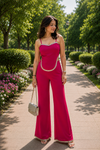 Pink Mirror Georgette Co-Ord Set