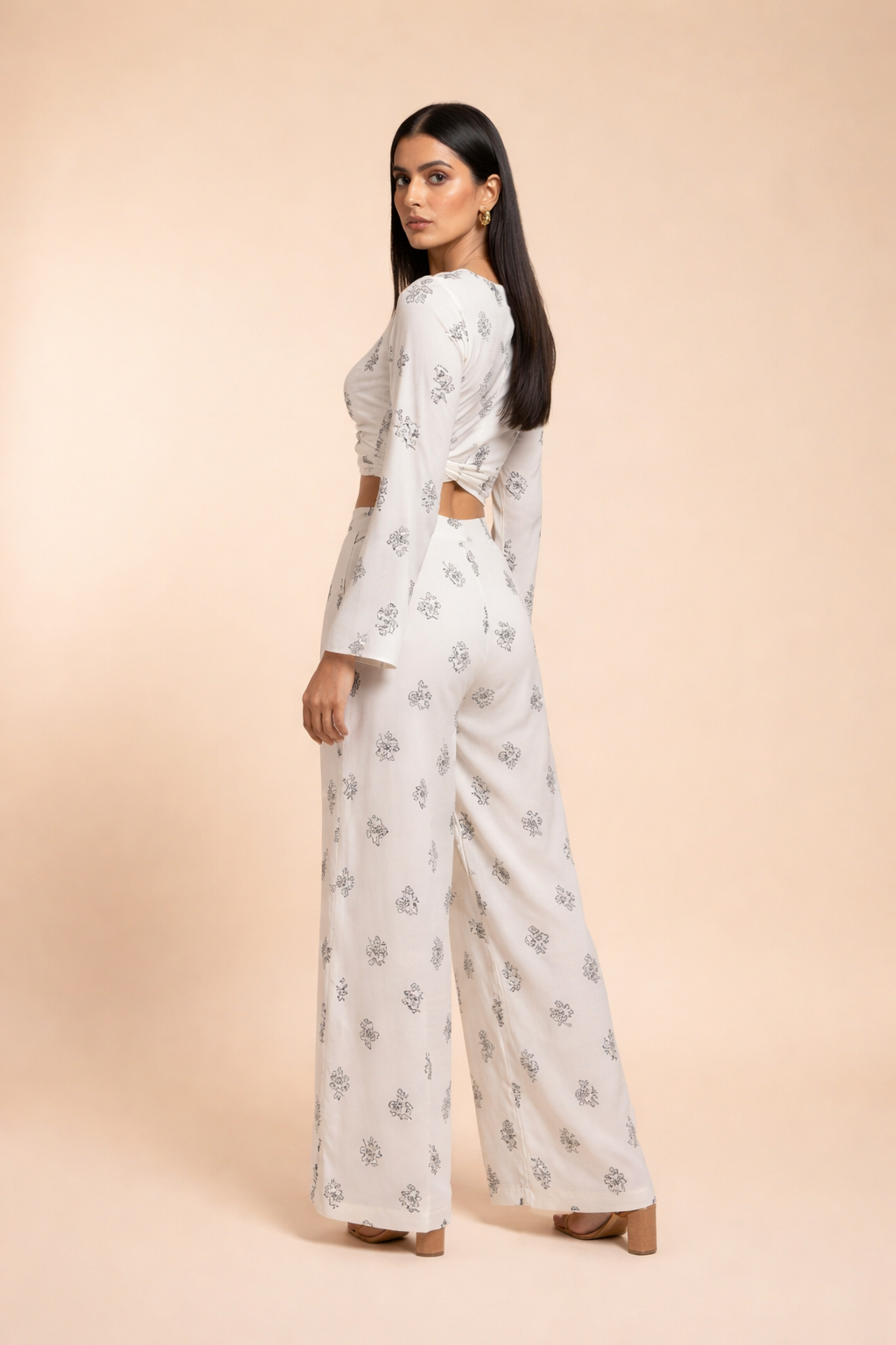 Ivory Bloom Twist Co-Ord Set