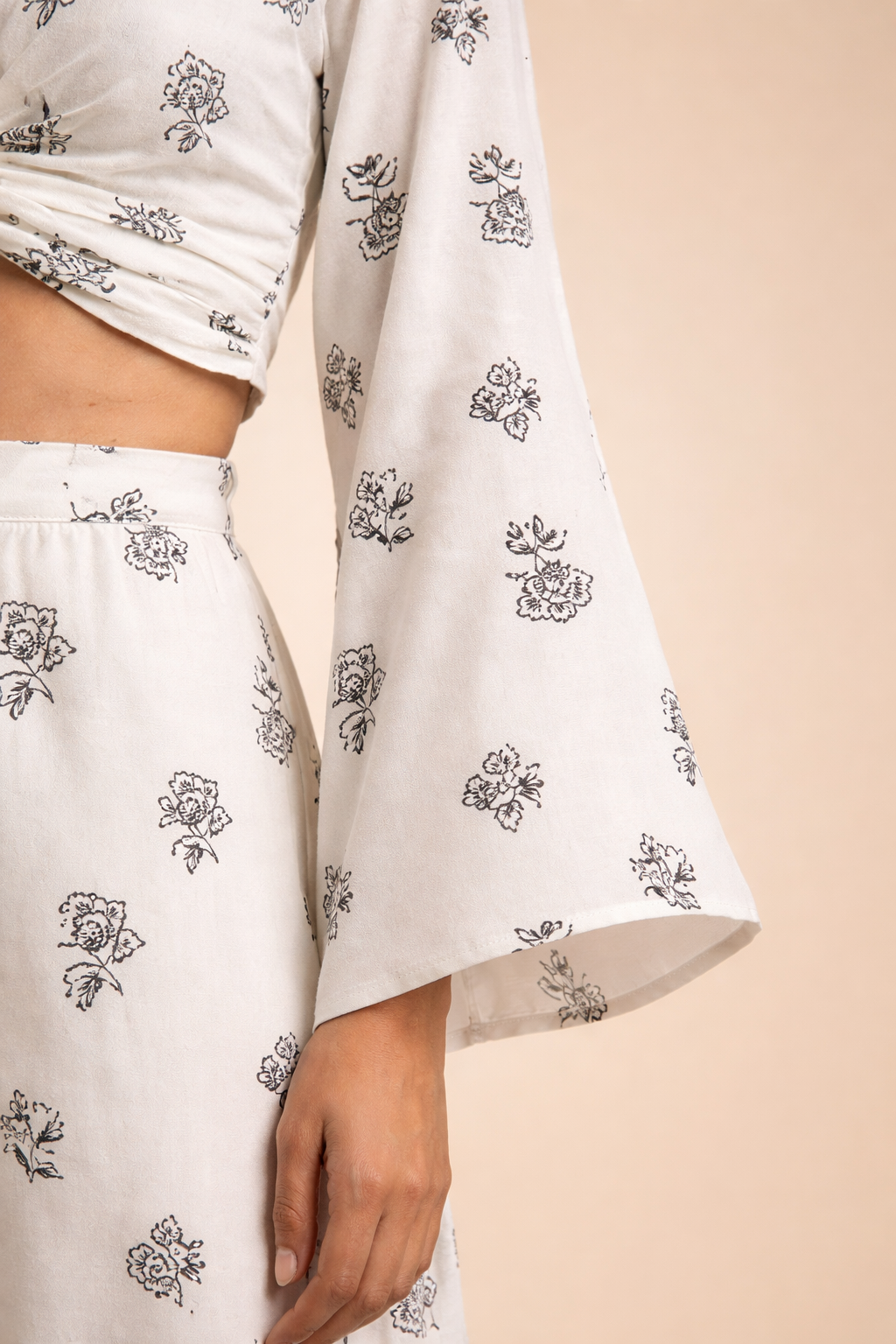 Ivory Bloom Twist Co-Ord Set