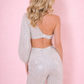 Moonlight Glam One-Shoulder Sequin Co-Ord Set