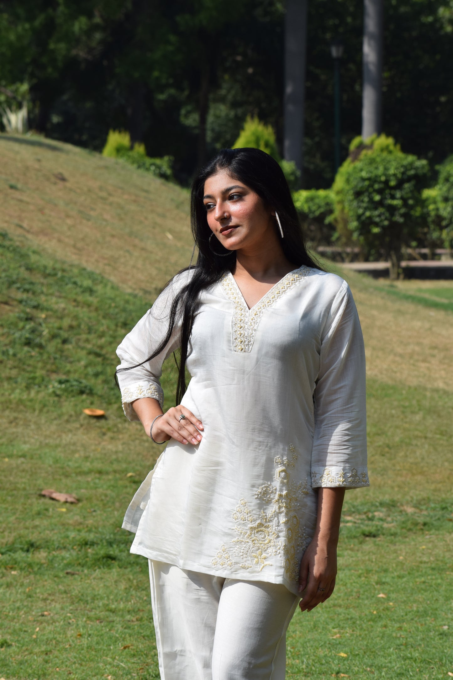 Pearl Embroidery Co-ord Set