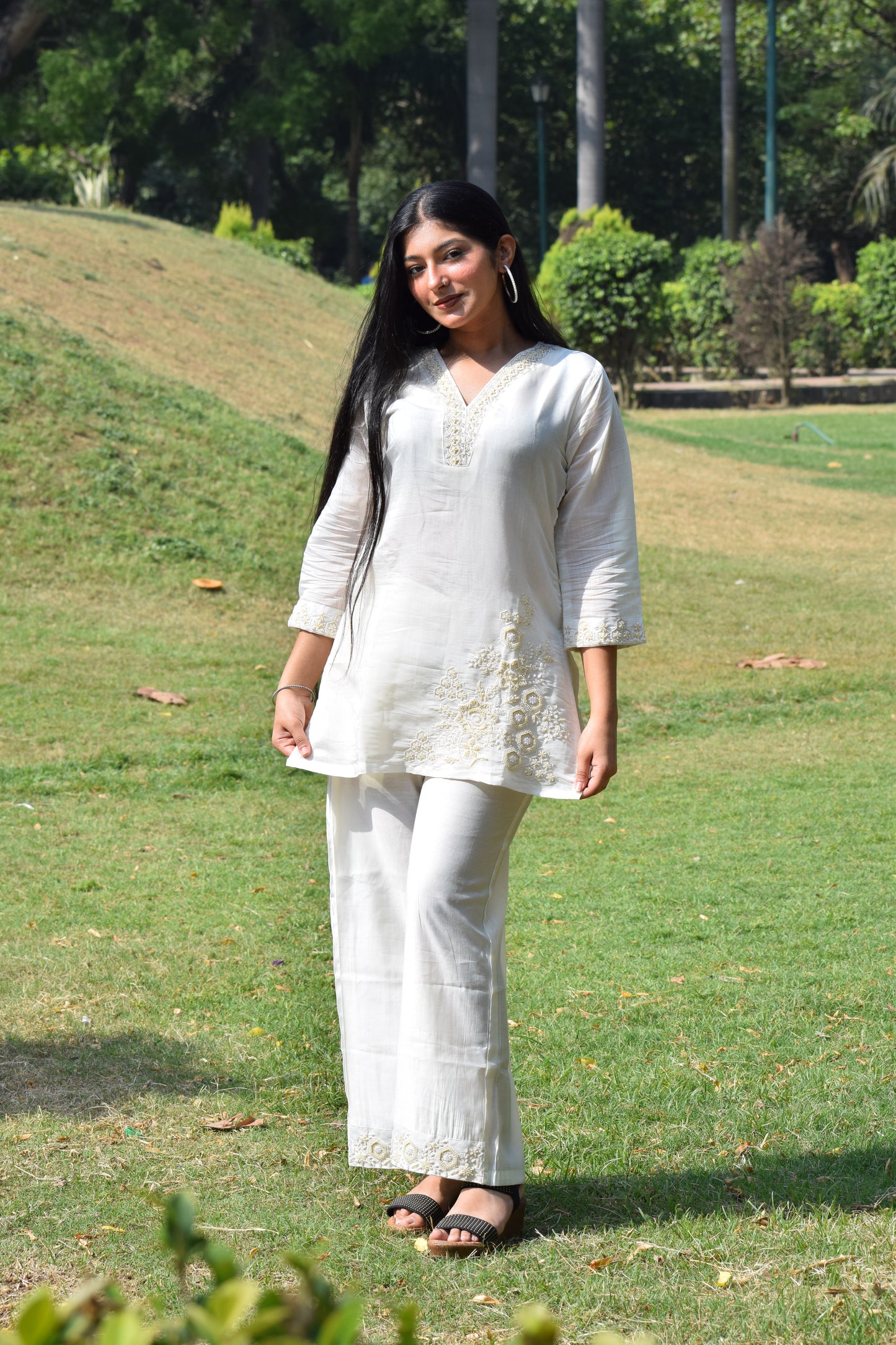 Pearl Embroidery Co-ord Set