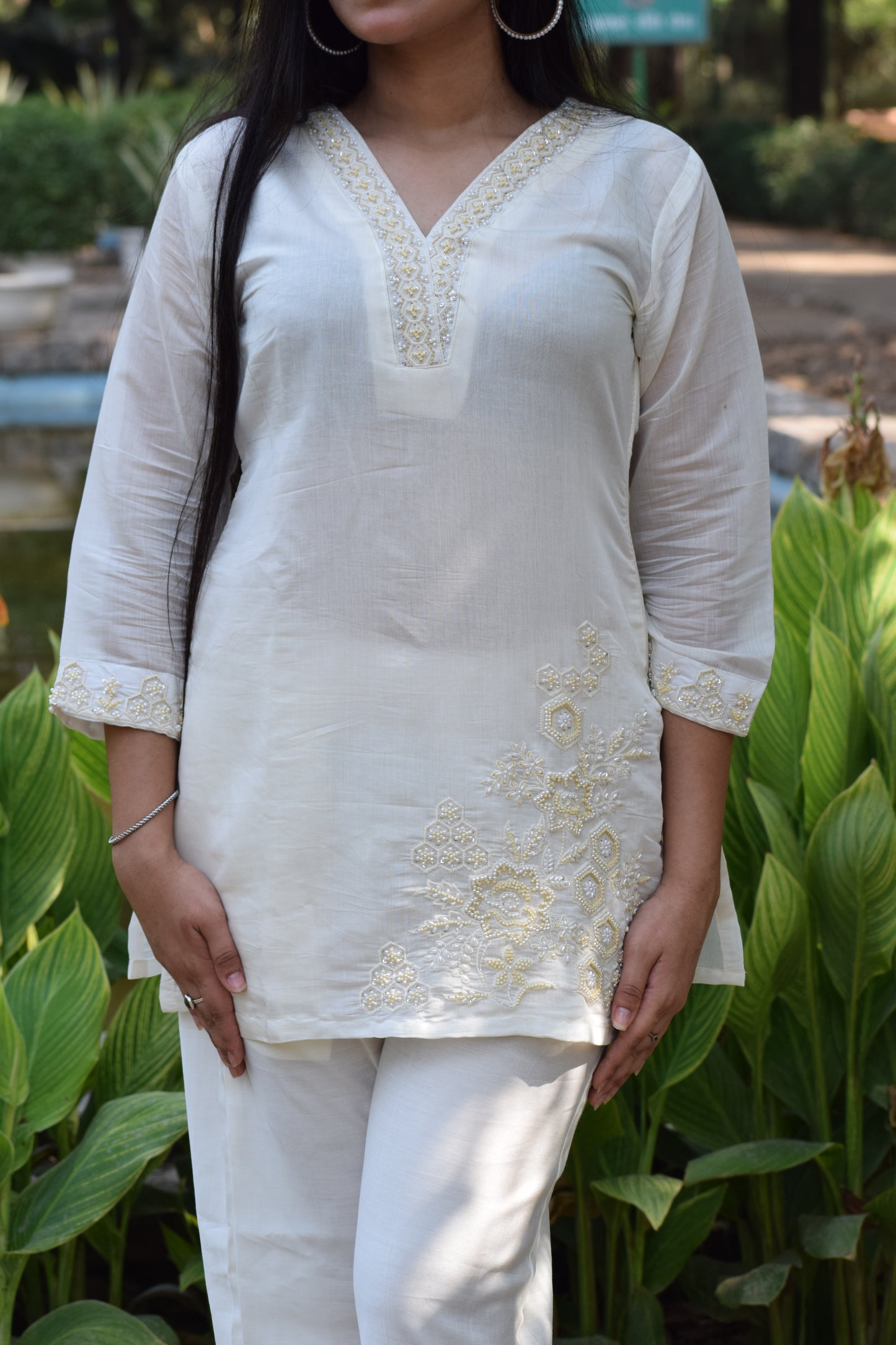 Pearl Embroidery Co-ord Set