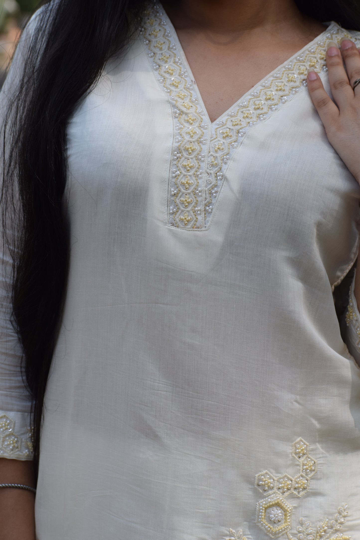 Pearl Embroidery Co-ord Set