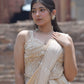 Golden Drape Saree with Embroidered Blouse