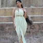 Sea Green One-Shoulder  Dress