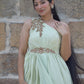 Sea Green One-Shoulder  Dress