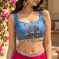Denim Georgette Palazzo Set