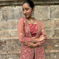 Pink Embroidered Jacket Set