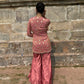 Pink Embroidered Jacket Set