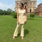 Pink Brocade Jacket Set