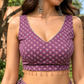 Purple Printed Cotton Lehenga Set
