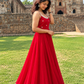 Red Georgette Flared Palazzo Set