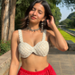 Red Printed Skirt & Bralette Set