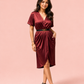 Satin Drape Short Dress