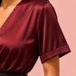 Satin Drape Short Dress