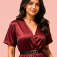 Satin Drape Short Dress