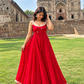 Red Georgette Flared Palazzo Set