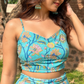Turquoise Handblock Cotton Co-ord Set