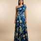Ocean Bloom One-Shoulder Dress