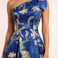 Ocean Bloom One-Shoulder Dress