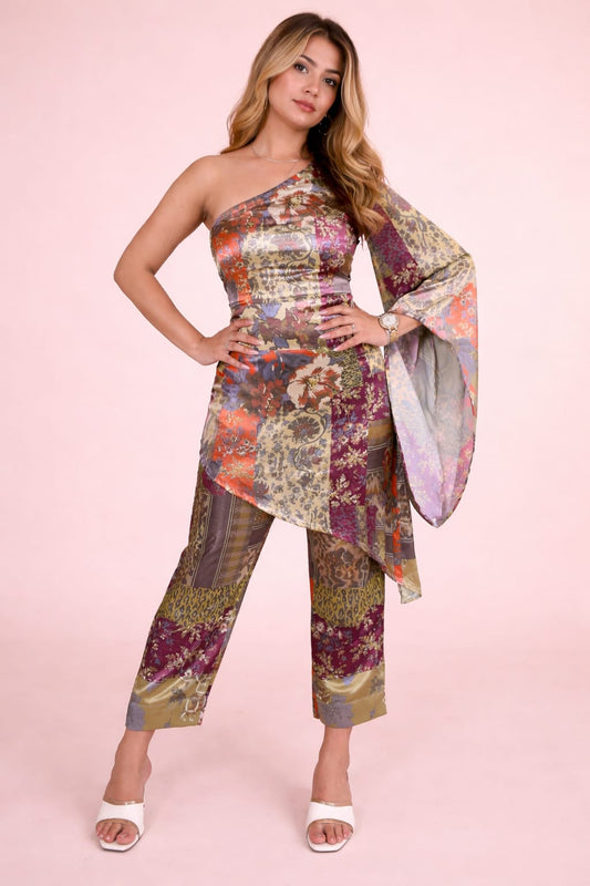 Aura One-Shoulder Statement Co-ord