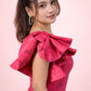 Ruby Ruffle One-Shoulder Dress