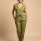 Olive Edge Tailored Vest Co-Ord Set