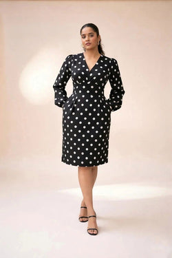 Black Pearl Polka Dress
