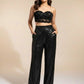 Midnight Sparkle Strapless Sequin Co-Ord Set