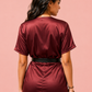 Satin Drape Short Dress